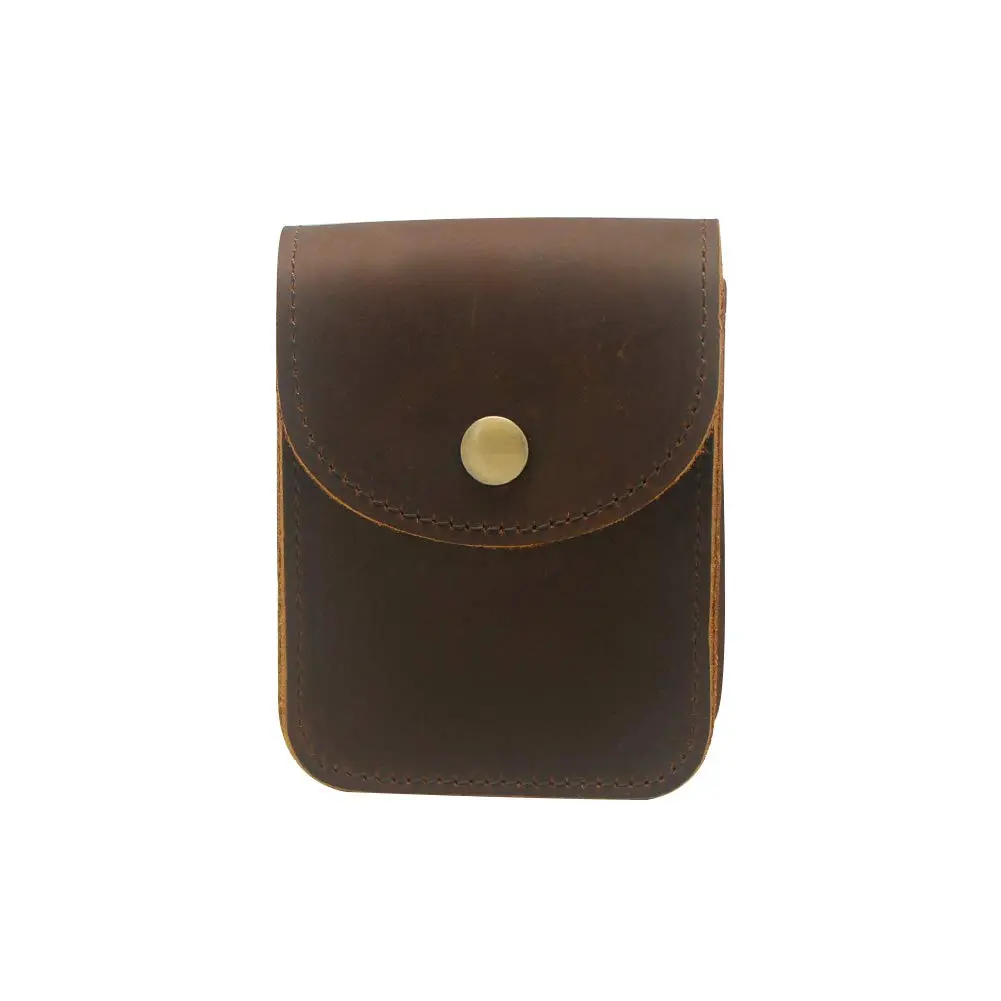 boshiho Playing Card Case, Genuine Leather Deck Card Holder for Magicians Poker Players Camping Trips -Brown | Vintage Style - view 5