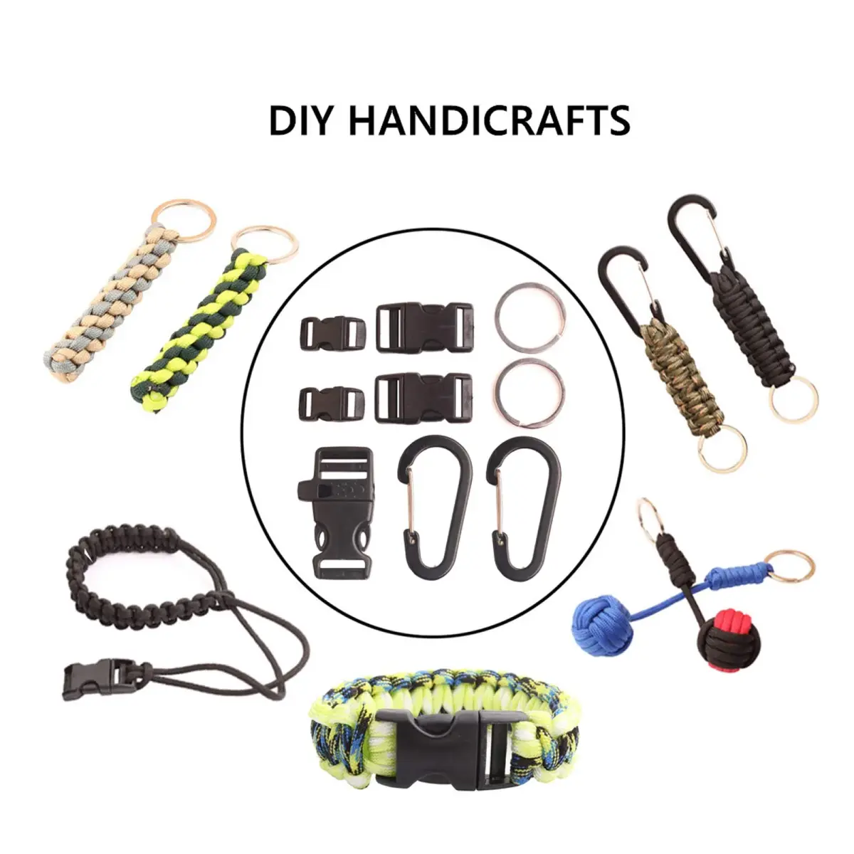 GeGeDa Paracord 550 Bracelet Kit 200 ft (60.96 m) | 550 lb Strength Nylon Rope for Survival & Crafting - view 2