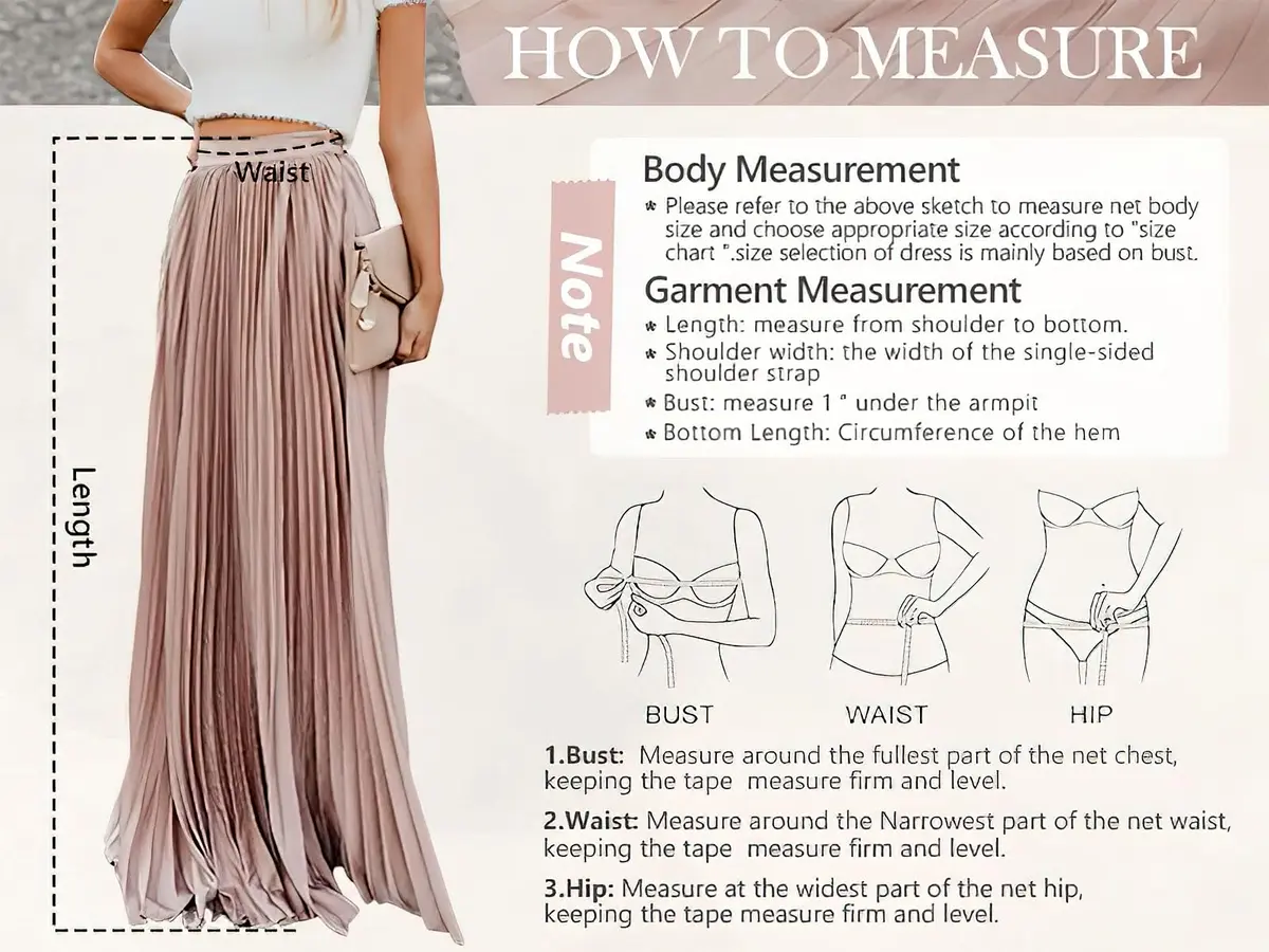 ebossy Women's High Waist Flowy Pleated Chiffon Maxi Skirt (X-Large, Pink) | Elegant Solid Colors for All Seasons - view 6