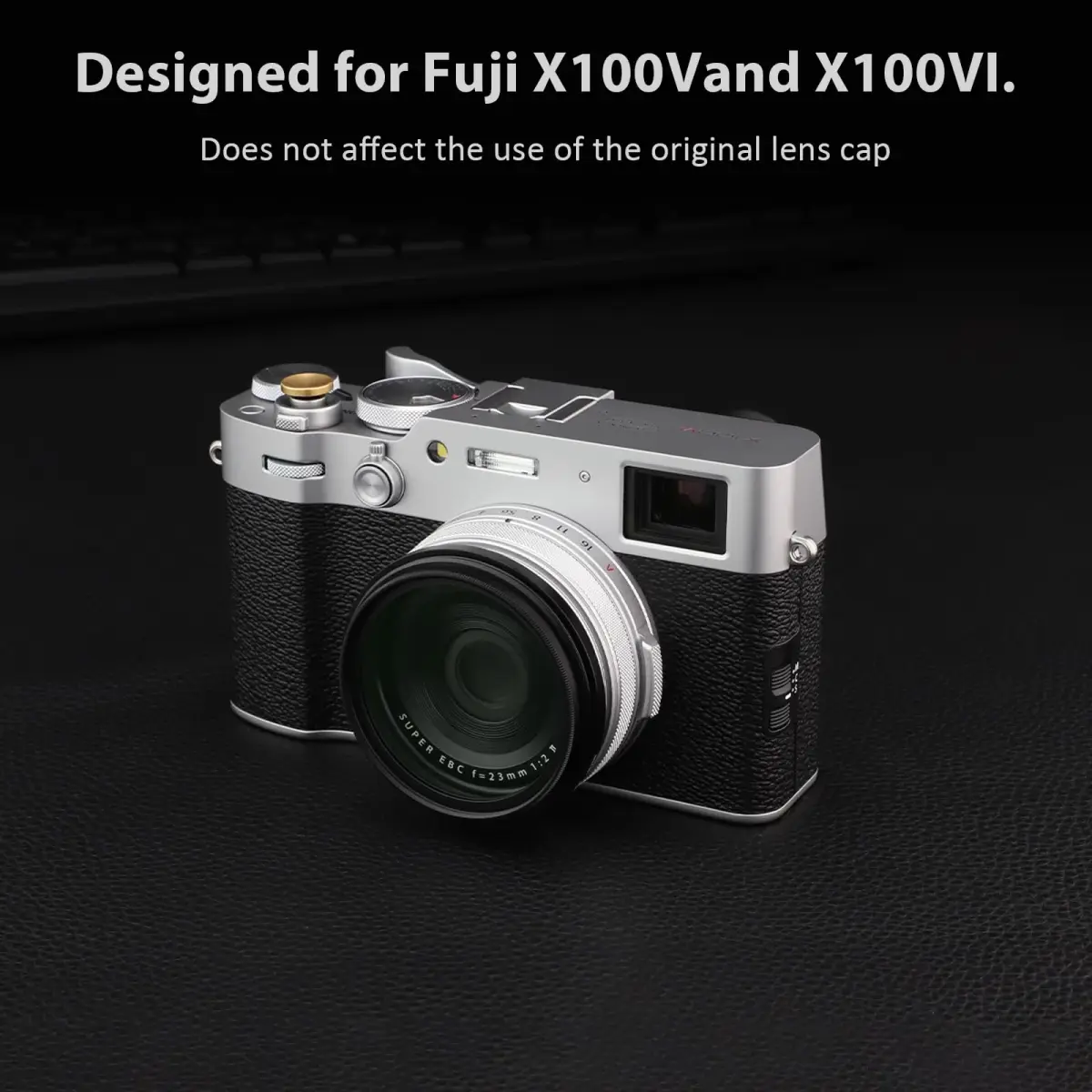 Haoge Black Camera Lens Filter Adapter Ring for Fujifilm X100V X100VI with 49mm Filter Mount - view 6