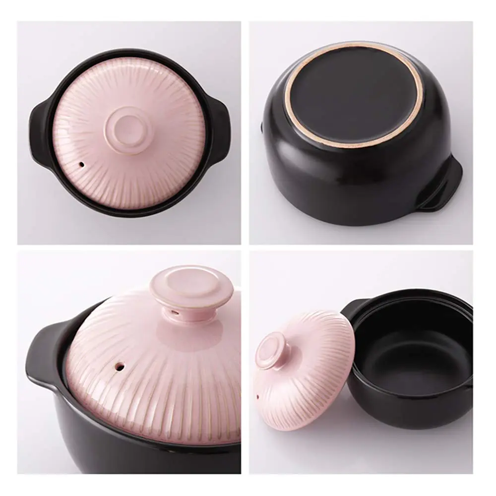 Lucia 1000ml Glazed Ceramic Cookware Hot Pot | Heat & Water Resistant - South Korea - view 4