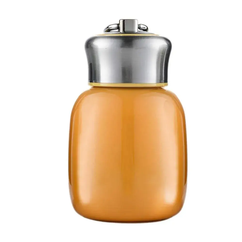 Gets Mini 7 Oz (200ml) Stainless Steel Vacuum Insulated Water Bottle Orange Red | Keeps Drinks Hot for 8 Hrs, Cold for 12 Hrs - main product image