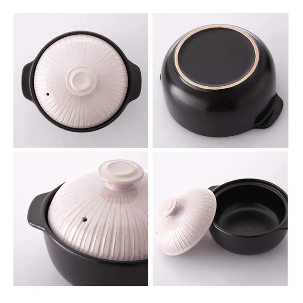 Lucia 1400ml Glazed Ceramic Cookware Hot Pot | Heat & Water Resistant - South Korea - view 4