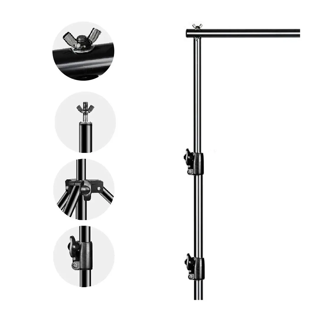 HYJ-INC 12ft x 10ft Photo Video Studio Heavy Duty Adjustable Photography Muslin Backdrop Support System Kit with Carry Bag 12ft x 10ft - view 6