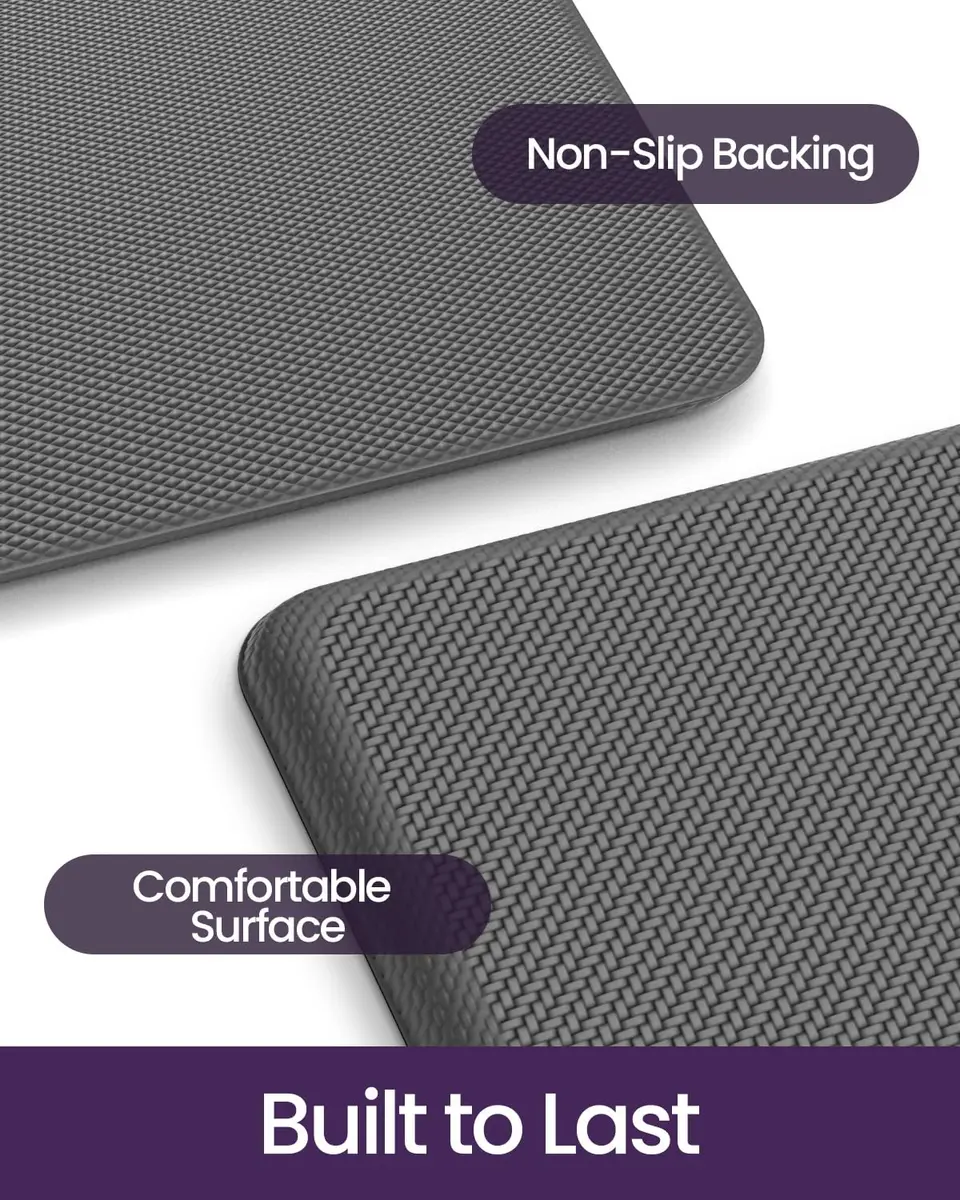 DEXI Anti Fatigue Kitchen Floor Mat 48x20 Inches (122x51 cm) | Cushioned Standing Runner for Kitchen, Office, Laundry - view 9