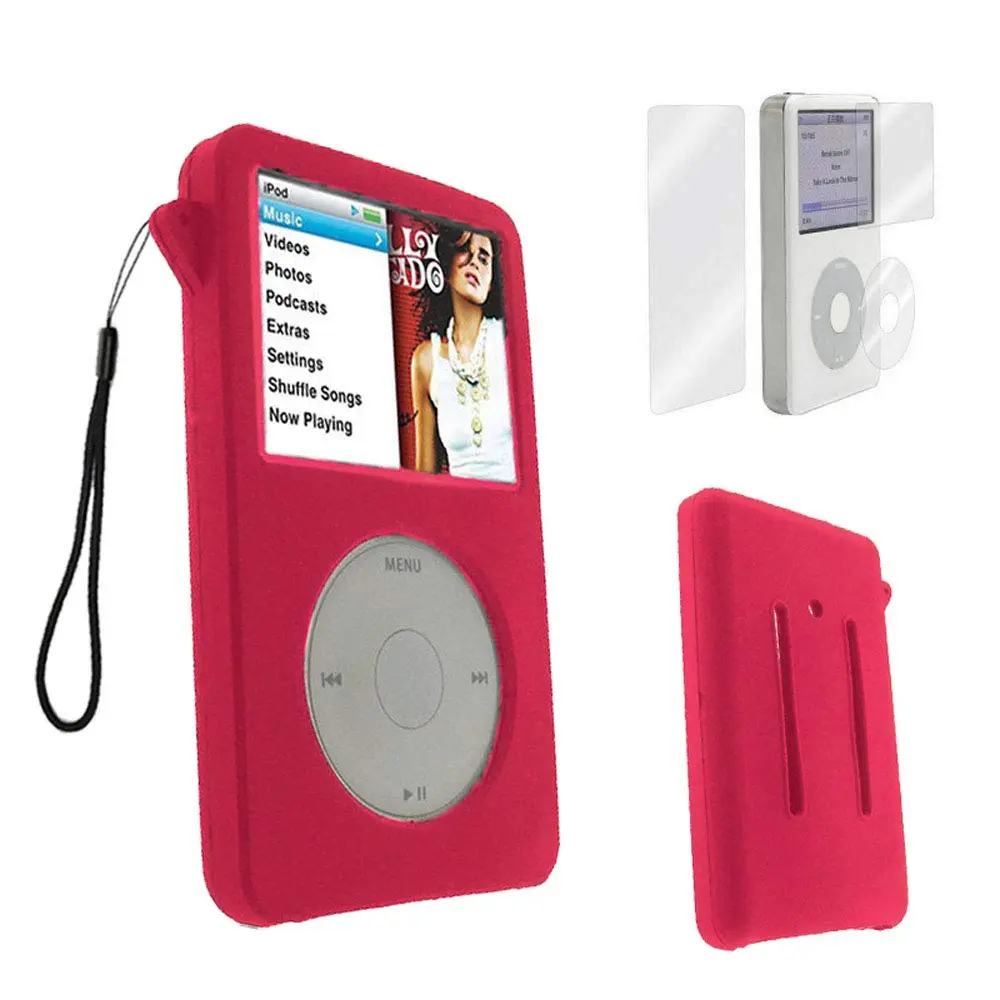 BestforYou Silicone Skin Case Cover for iPod Classic 6th 7th 80GB 120GB 160GB | Thin 10.5mm Version in Red - main product image