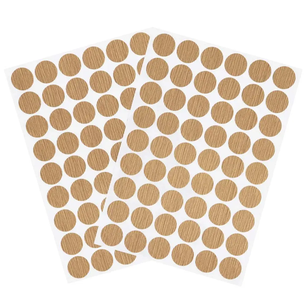 VictorsHome Self-Adhesive Screw Hole Stickers Maple 21mm (0.83 Inch) | 108 Pcs for Furniture & Cabinets - main product image
