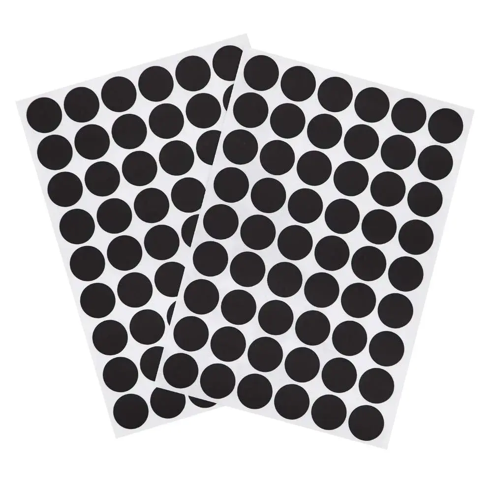 VictorsHome Black Screw Hole Stickers 21mm (0.83 Inch) | Covers Screw Holes for Furniture & Cabinets - main product image