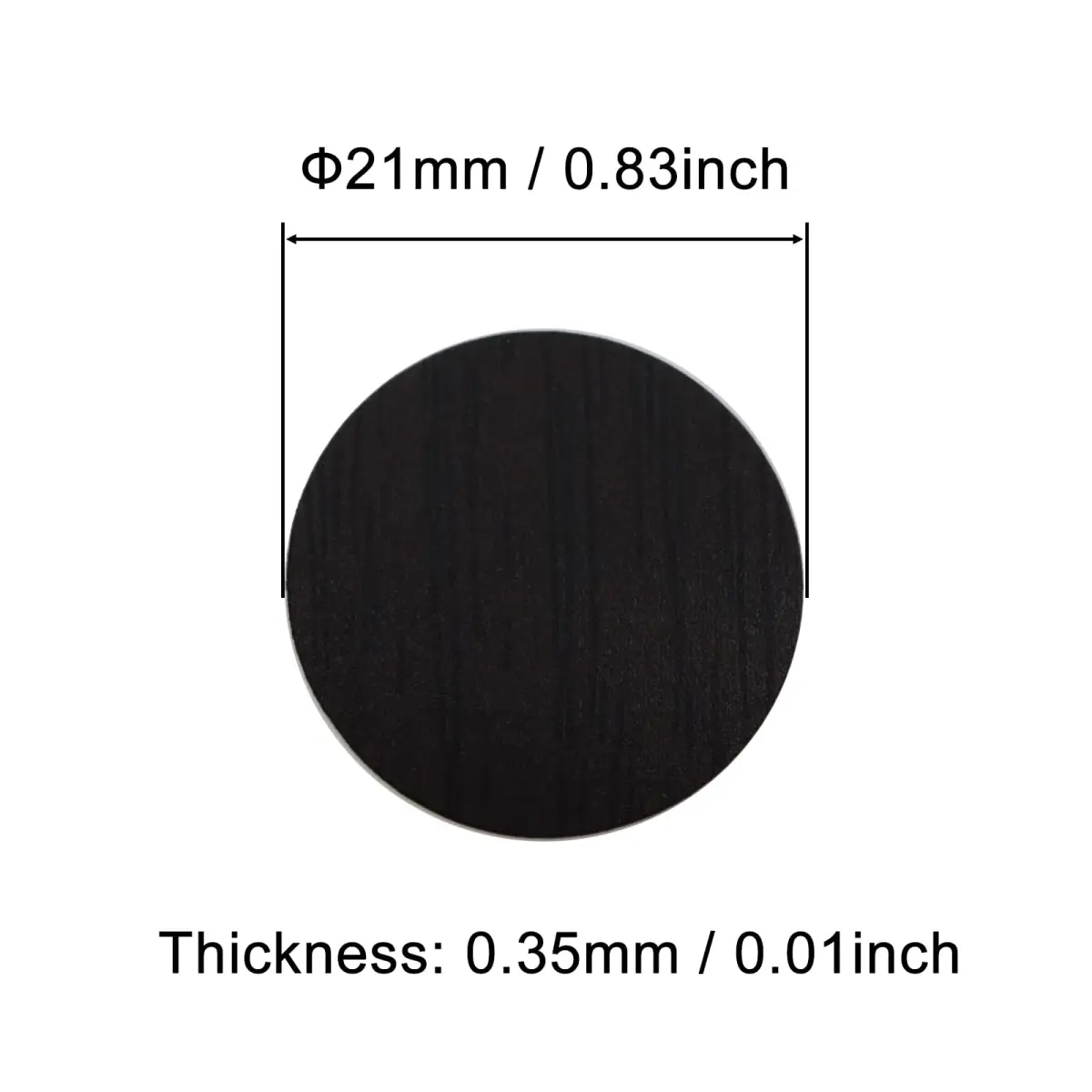 VictorsHome Black Screw Hole Stickers 21mm (0.83 Inch) | Covers Screw Holes for Furniture & Cabinets - view 2