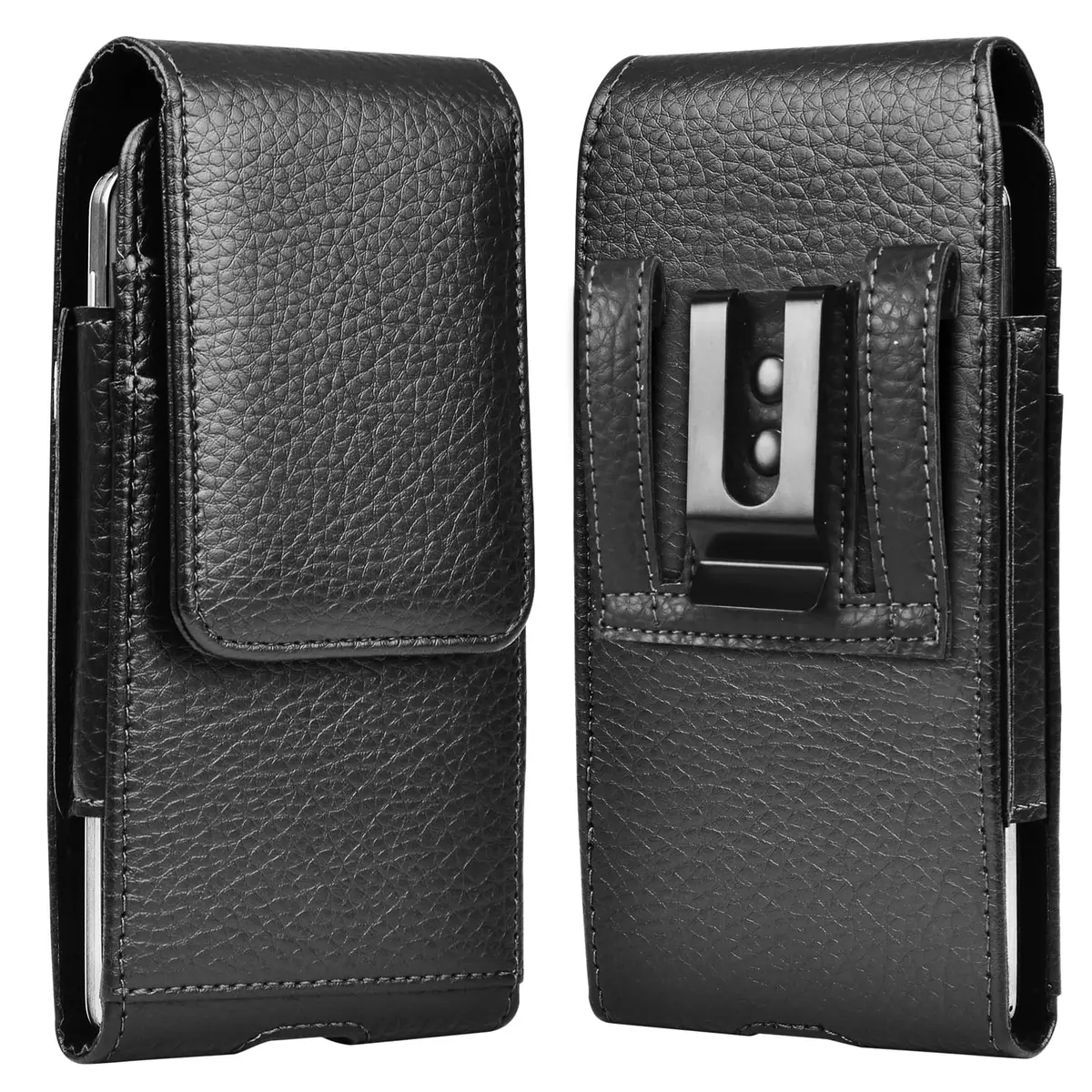 Takfox Leather Belt Holster Pouch for Samsung Galaxy S25 Ultra S24 Plus S23 S22 S21 S20 FE 5G Note 20 J7 J3 with Belt Clip & Card Slots (Black) - view 8