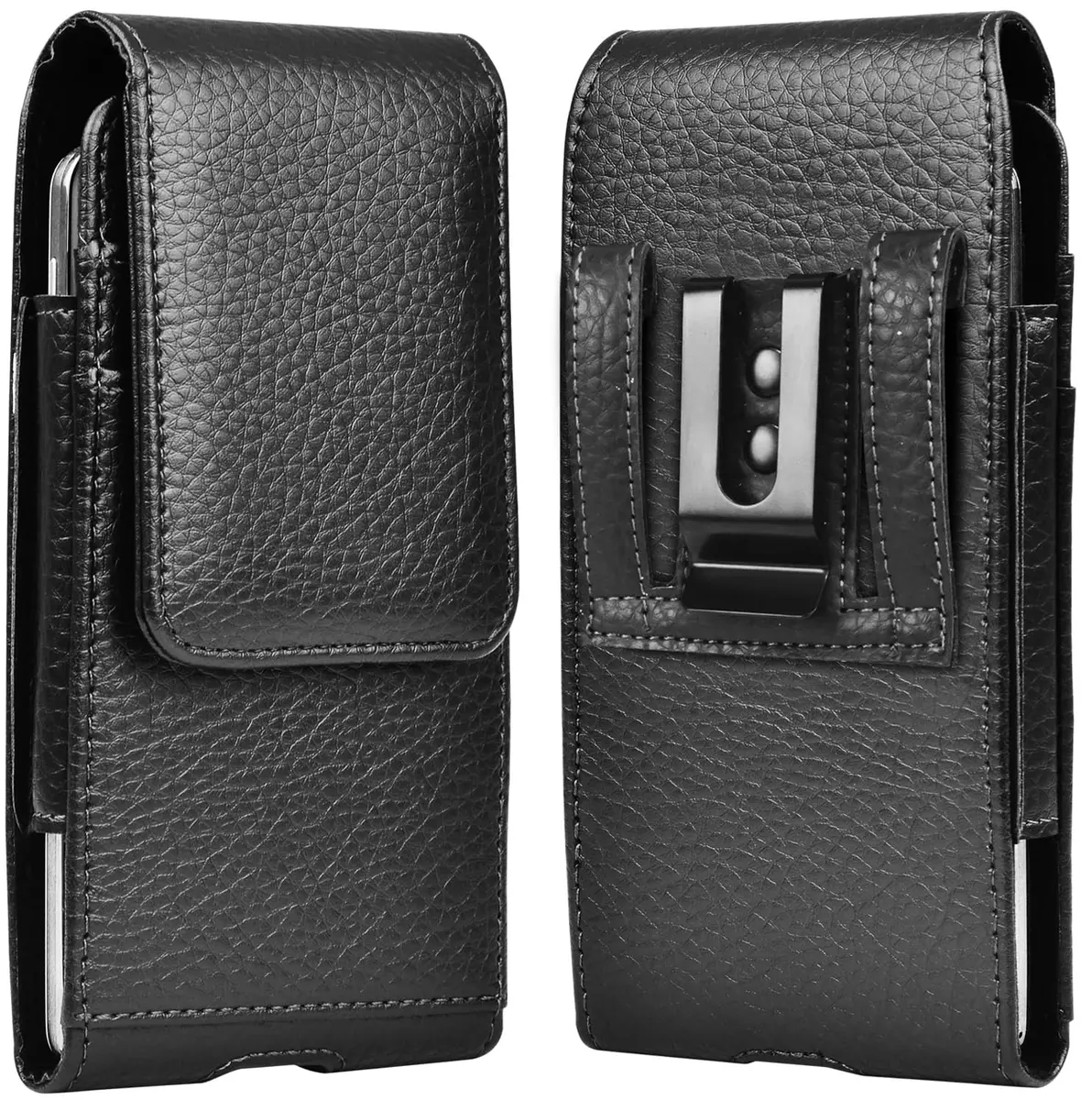 Takfox Leather Belt Holster Pouch for Samsung Galaxy S25 Ultra S24 Plus S23 S22 S21 S20 FE 5G Note 20 J7 J3 with Belt Clip & Card Slots (Black) - view 9