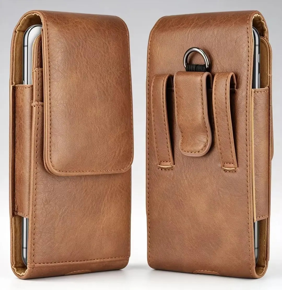 Takfox Leather Belt Holster Pouch for Samsung Galaxy S25 Ultra S24 Plus S23 S22 S21 S20 FE 5G Note 20 J7 J3, 17.3 cm (6.8 inch) | RFID Blocking - main product image