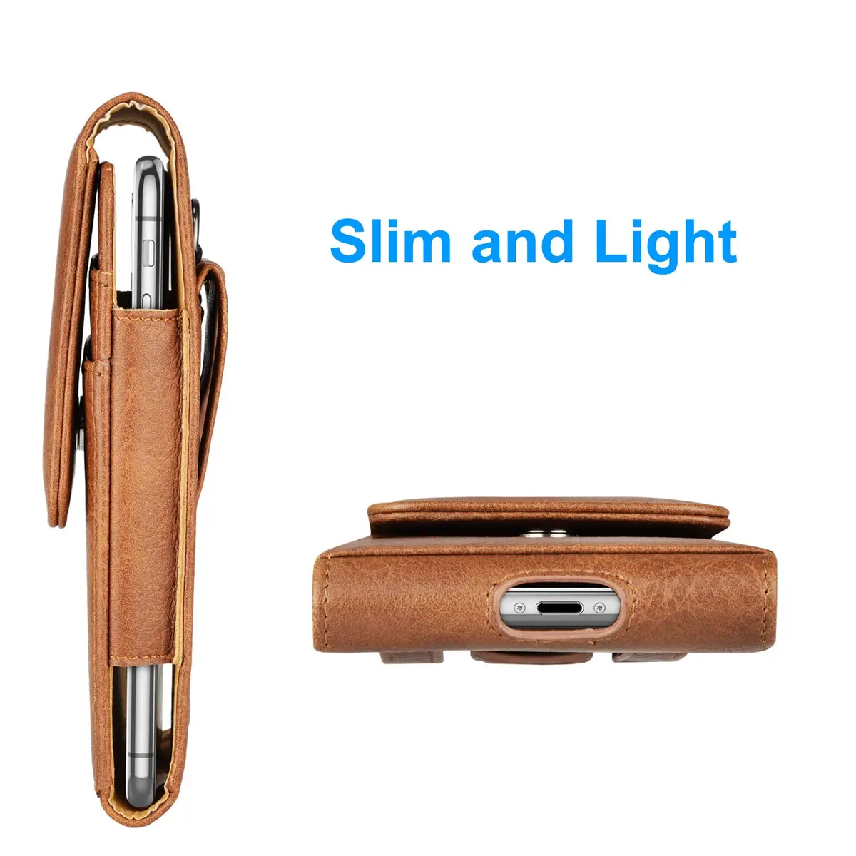 Takfox Leather Belt Holster Pouch for Samsung Galaxy S25 Ultra S24 Plus S23 S22 S21 S20 FE 5G Note 20 J7 J3, 17.3 cm (6.8 inch) | RFID Blocking - view 6