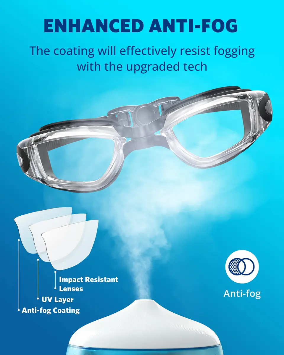Aegend Clear 2 Pack Swimming Goggles | Anti-Fog UV Protection Wide Vision - view 5