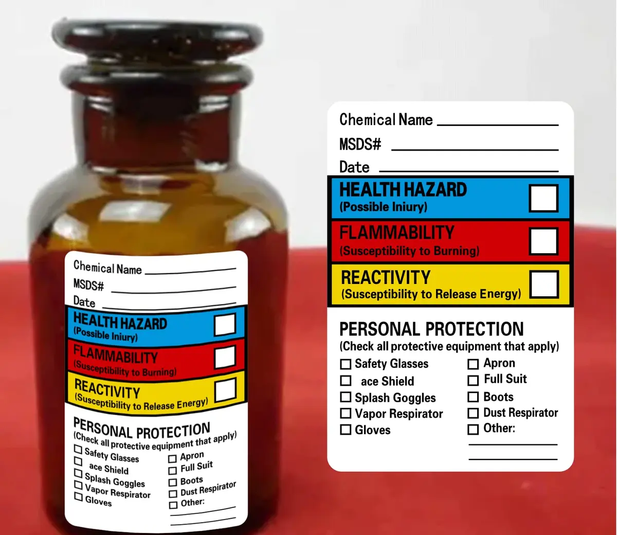 Well Tile Chemical Safety Data Labels MSDS Stickers 2x3 Inch | OSHA-Compliant Hazard Communication - view 7