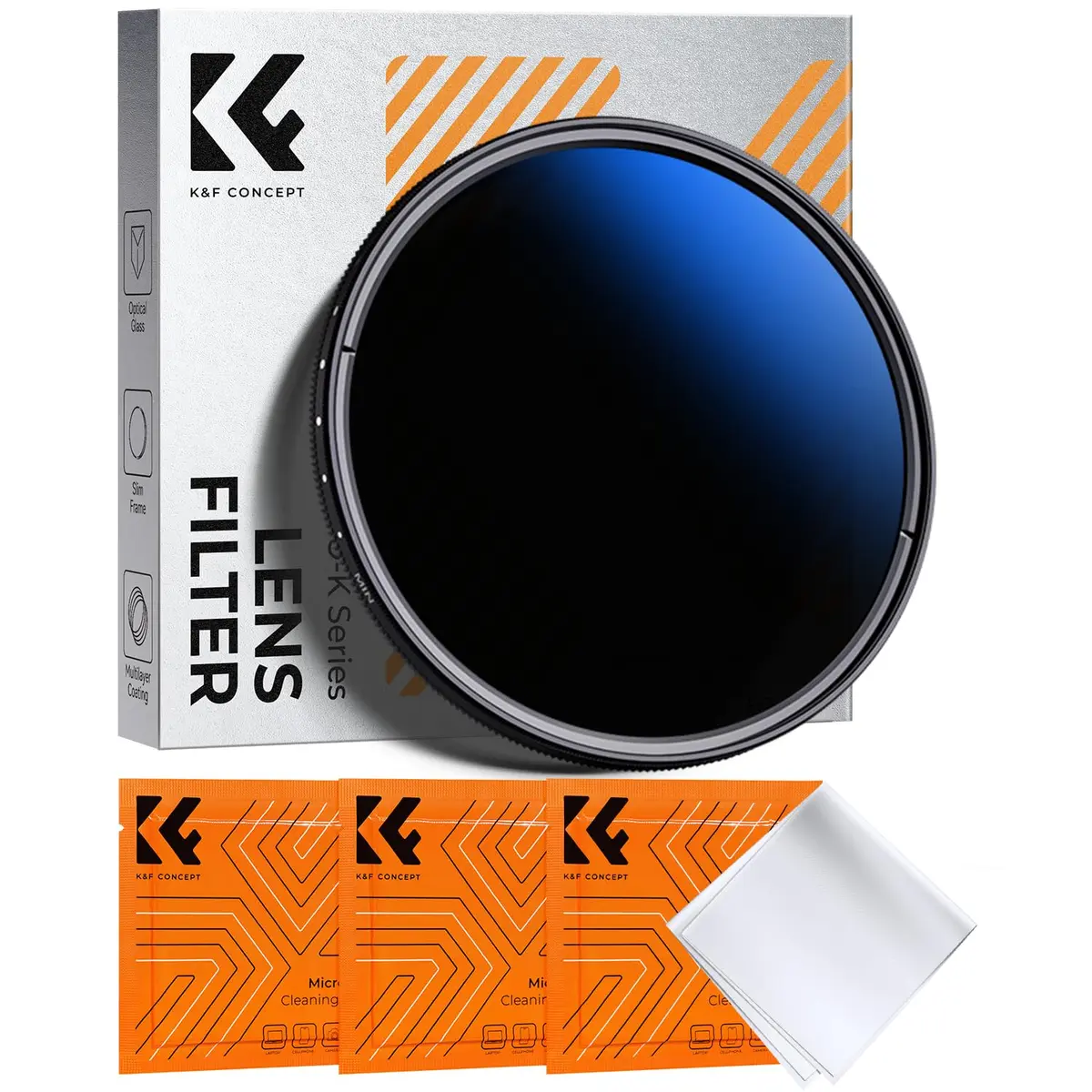 K&F CONCEPT 58mm Variable ND Lens Filter ND2-ND400 (1-9 Stops) Ultra Slim | Multi-Layer Coating for Precise Light Control - main product image