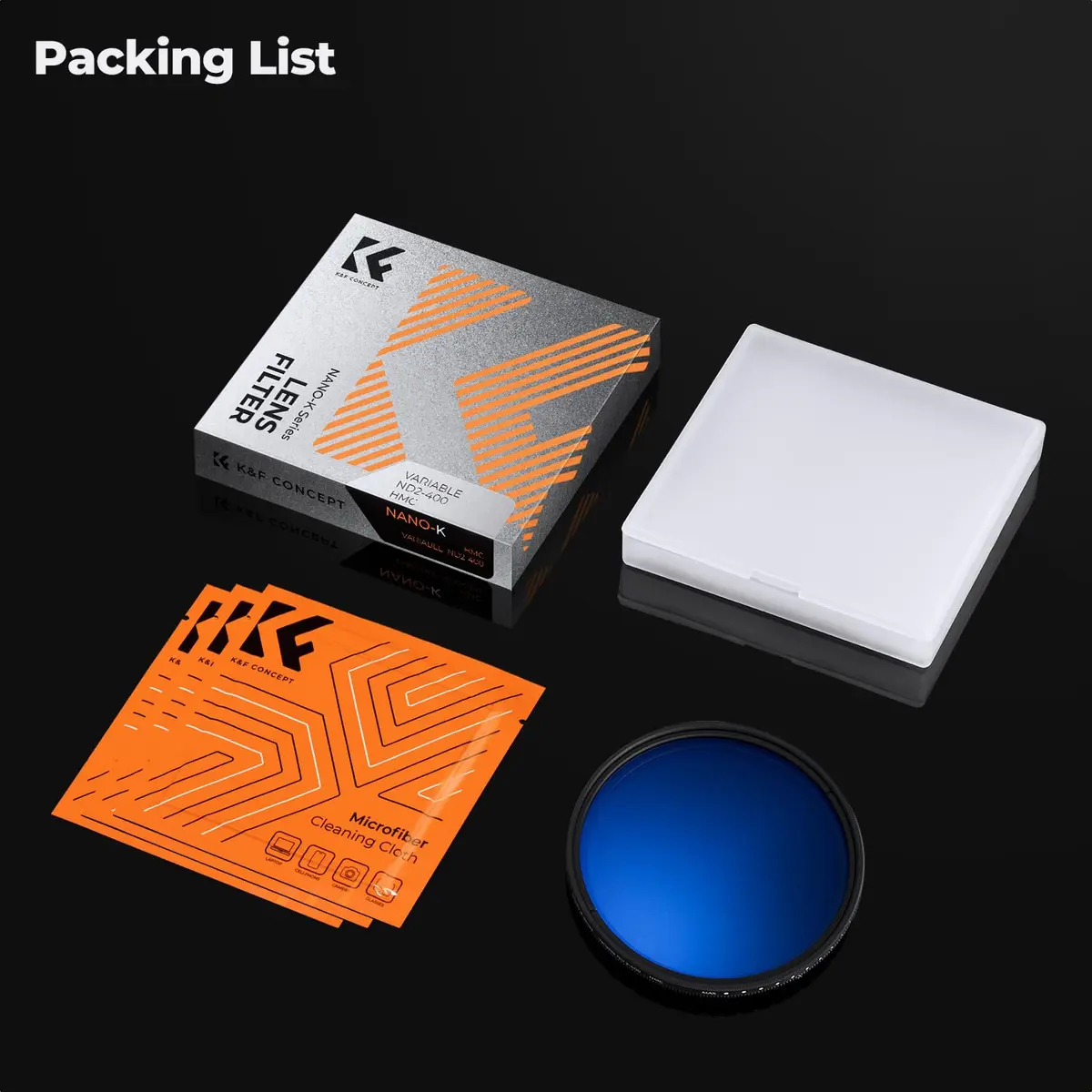 K&F CONCEPT 58mm Variable ND Lens Filter ND2-ND400 (1-9 Stops) Ultra Slim | Multi-Layer Coating for Precise Light Control - view 7
