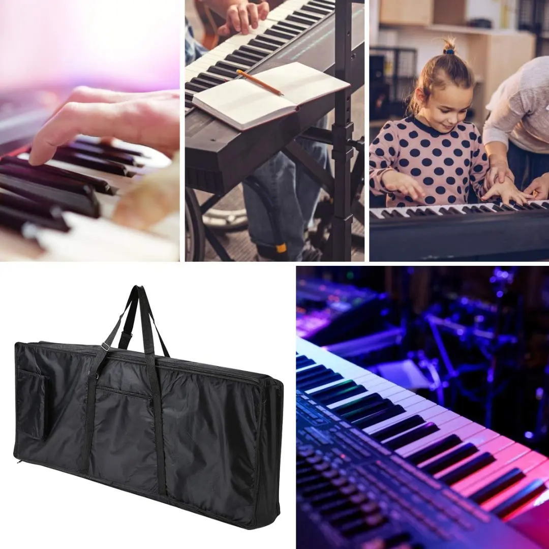 ONCHSH 61 Key Keyboard Gig Bag Waterproof 39×16×6 Inch | Heavy-Duty, Portable & Smart Organization - view 5
