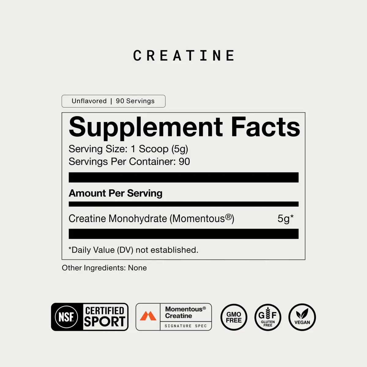 Momentous Creatine Monohydrate Powder 90 Servings (15.8 oz) | NSF Certified for Sport & Muscle Growth - view 8