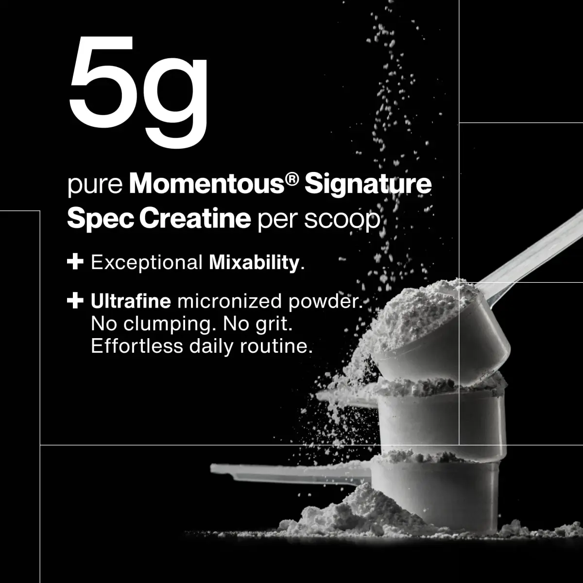 Momentous Creatine Monohydrate Powder 90 Servings (15.8 oz) | NSF Certified for Sport & Muscle Growth - view 4