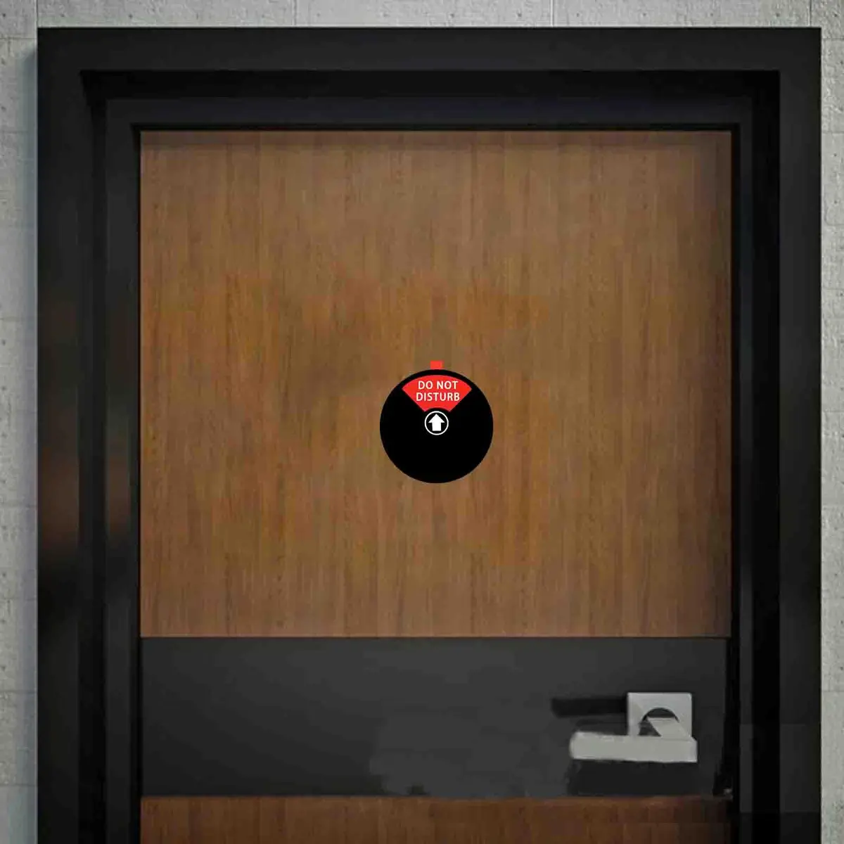 LoYinLo Do Not Disturb Sign, 5 inch Round Black Acrylic | 4-State Office Privacy Slider - view 9