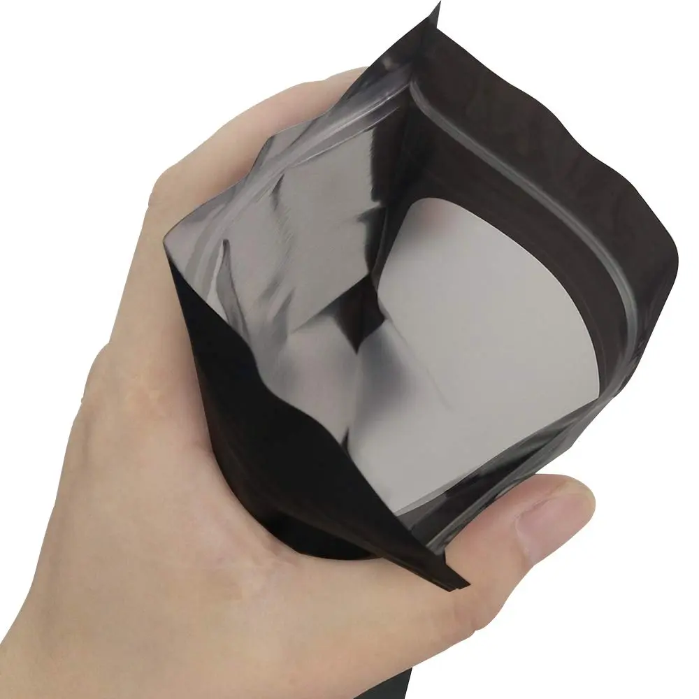 STUs 100 Pack Mylar Bags 5.5 x 7.9 Inch Resealable Smell Proof Bags with Clear Window Foil - view 5