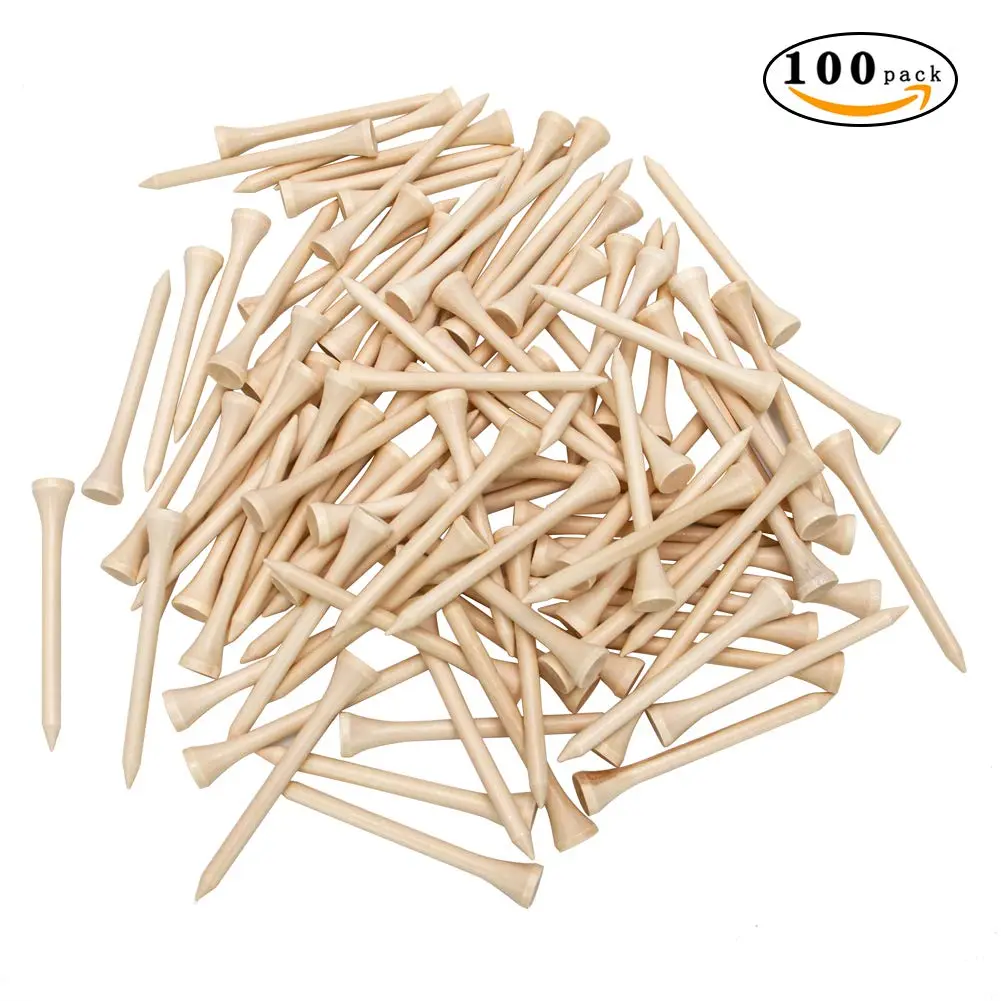 THIODOON Golf Tees 3 1/4 inch | Natural Hardwood, Less Friction, Bulk 100 Count - view 2