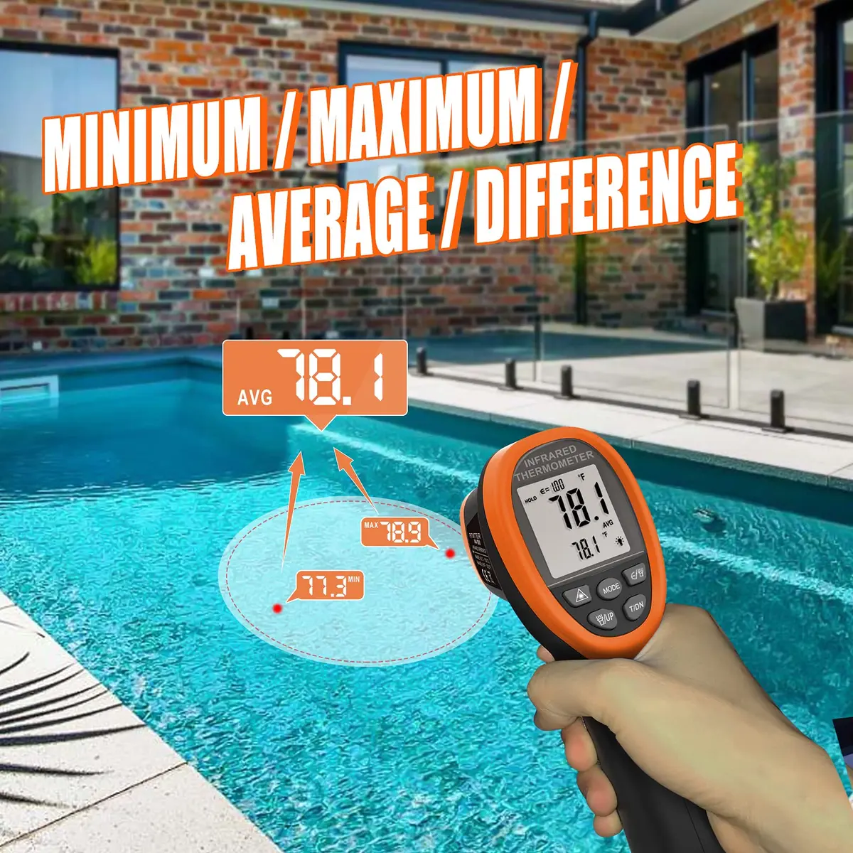 BTMETER BT-1500 Pyrometer -58℉ to 2732℉ Infrared Laser Thermometer Gun for Industrial & Automotive Use - view 5