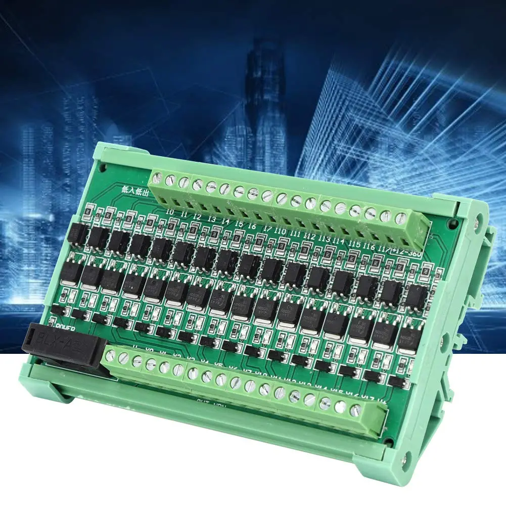Jectse 16-Channel PLC Amplifier Board 12-36VDC (16 Channels) | Photoelectric Isolation for Industrial Control - view 2