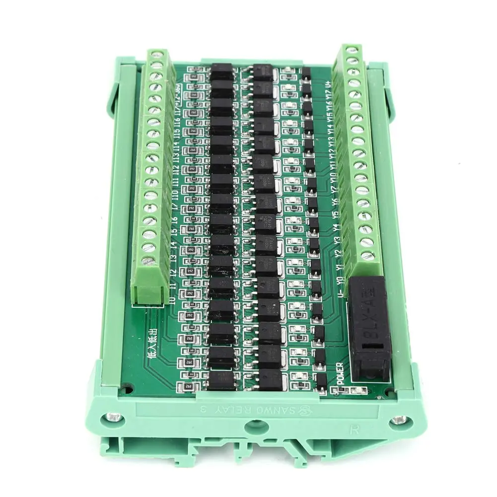 Jectse 16-Channel PLC Amplifier Board 12-36VDC (16 Channels) | Photoelectric Isolation for Industrial Control - view 3