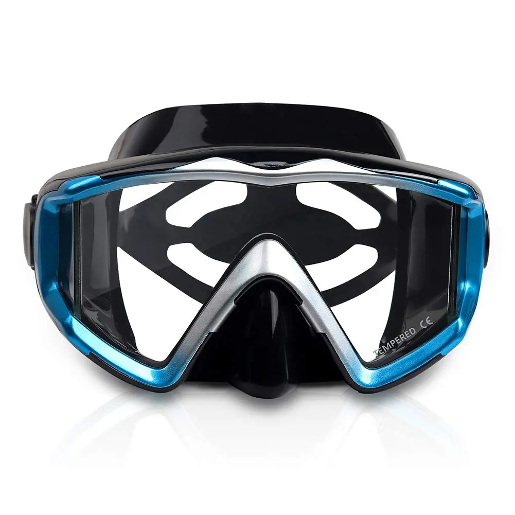 EXP VISION Pano 3 Panoramic View Dive Mask, Tempered Glass Lens Scuba Snorkeling Mask 280g (9.9 oz) | Wide View for Freediving - view 2