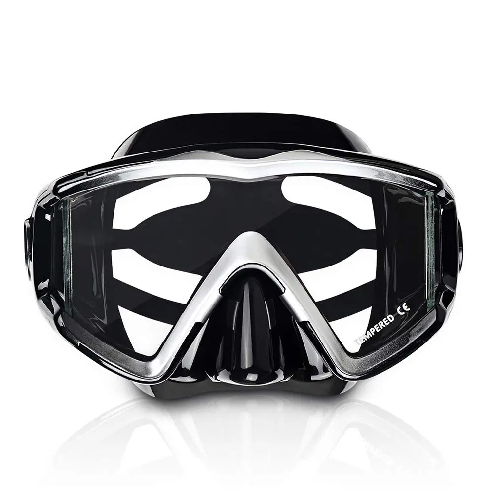 EXP VISION Pano 3 Window Scuba Diving Mask, Tempered Glass Snorkel Mask 260 ml (0.26 kg) | Wide View Anti-Fog Swim Mask - view 2