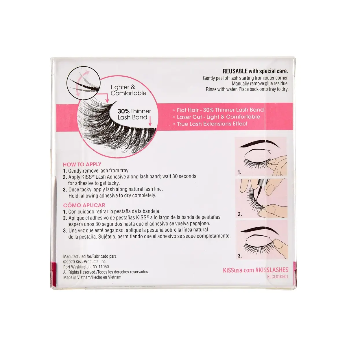 KISS Lash Couture LuXtensions False Eyelashes, Russian Volume Style, 16mm, 1 Pair Strip Lashes | Real Lash Extension Fibers - view 8