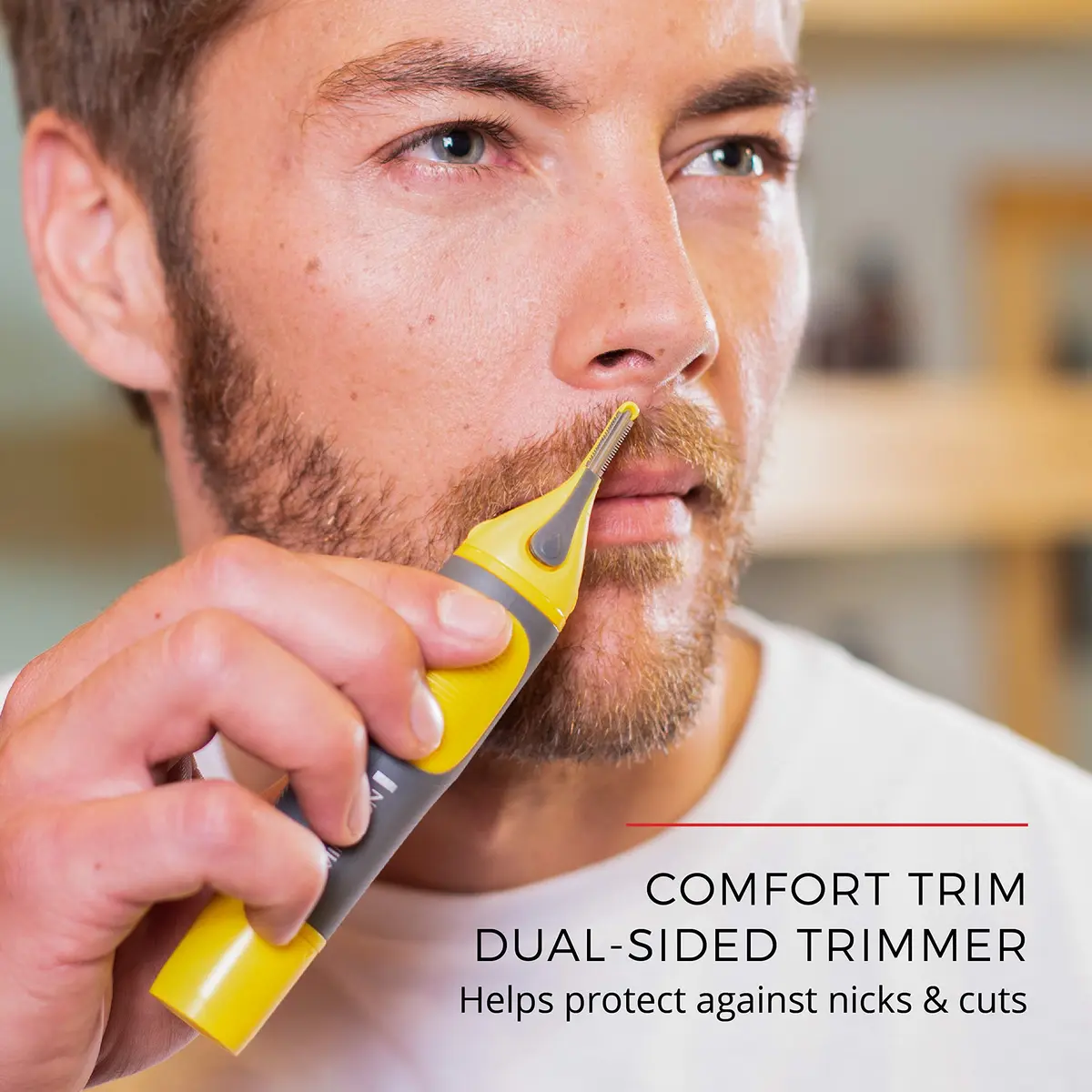 Remington Virtually Indestructible Nose, Ear & Brow Trimmer, Yellow, NE3871 | Waterproof, Rechargeable, Stainless Steel Blades - view 4