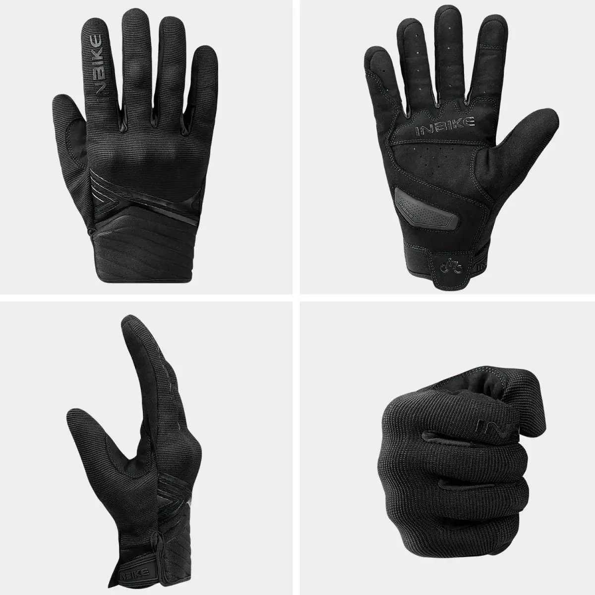 INBIKE Breathable Mesh Motorcycle Gloves with Touchscreen, TPR Palm Pad, Black X-Large | Grips & Protects - view 6
