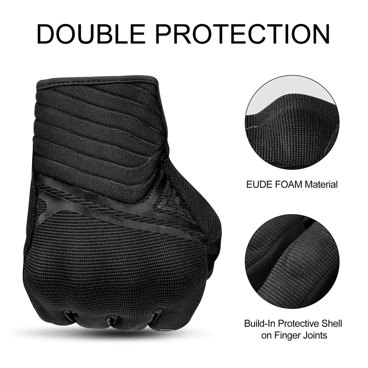 INBIKE Breathable Mesh Motorcycle Gloves with Touchscreen, TPR Palm Pad, Black X-Large | Grips & Protects - view 8