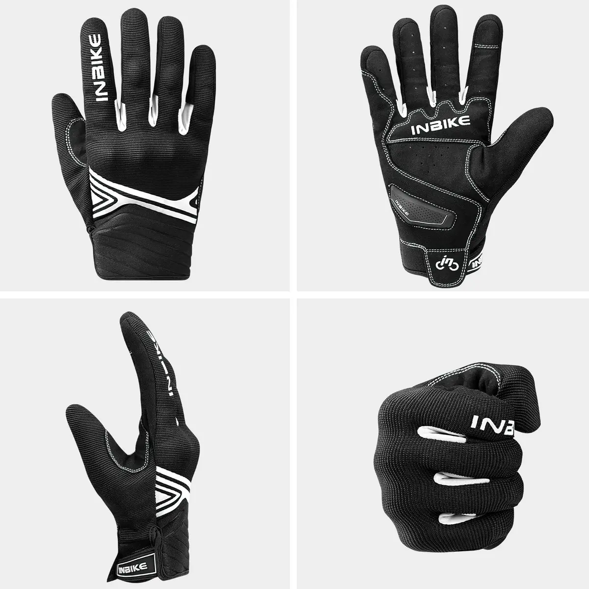 INBIKE Breathable Mesh Motorcycle Gloves Touchscreen Large | Shock-Resistant & Comfortable - view 6