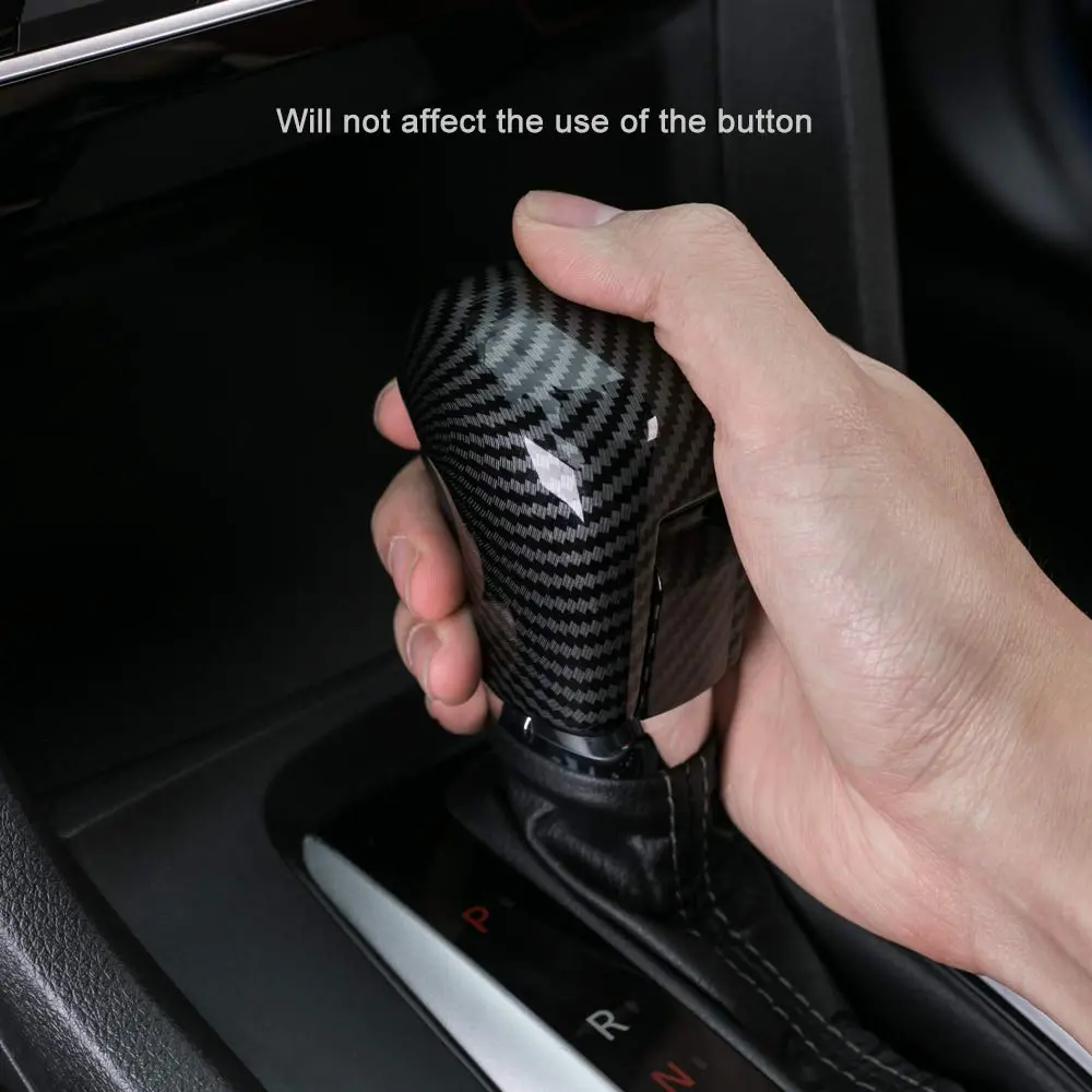 Thenice CVT Gear Shifting Knob Cover for Honda Civic 2016-2021 | Carbon Fiber Style, Easy Install - view 7