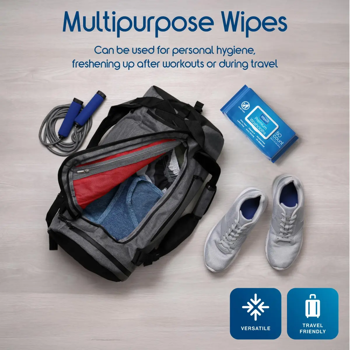 Inspire Adult Wet Wipes, Wash Cloths 200 Count | Hypoallergenic, Alcohol-Free, pH Balanced for Sensitive Skin - view 7