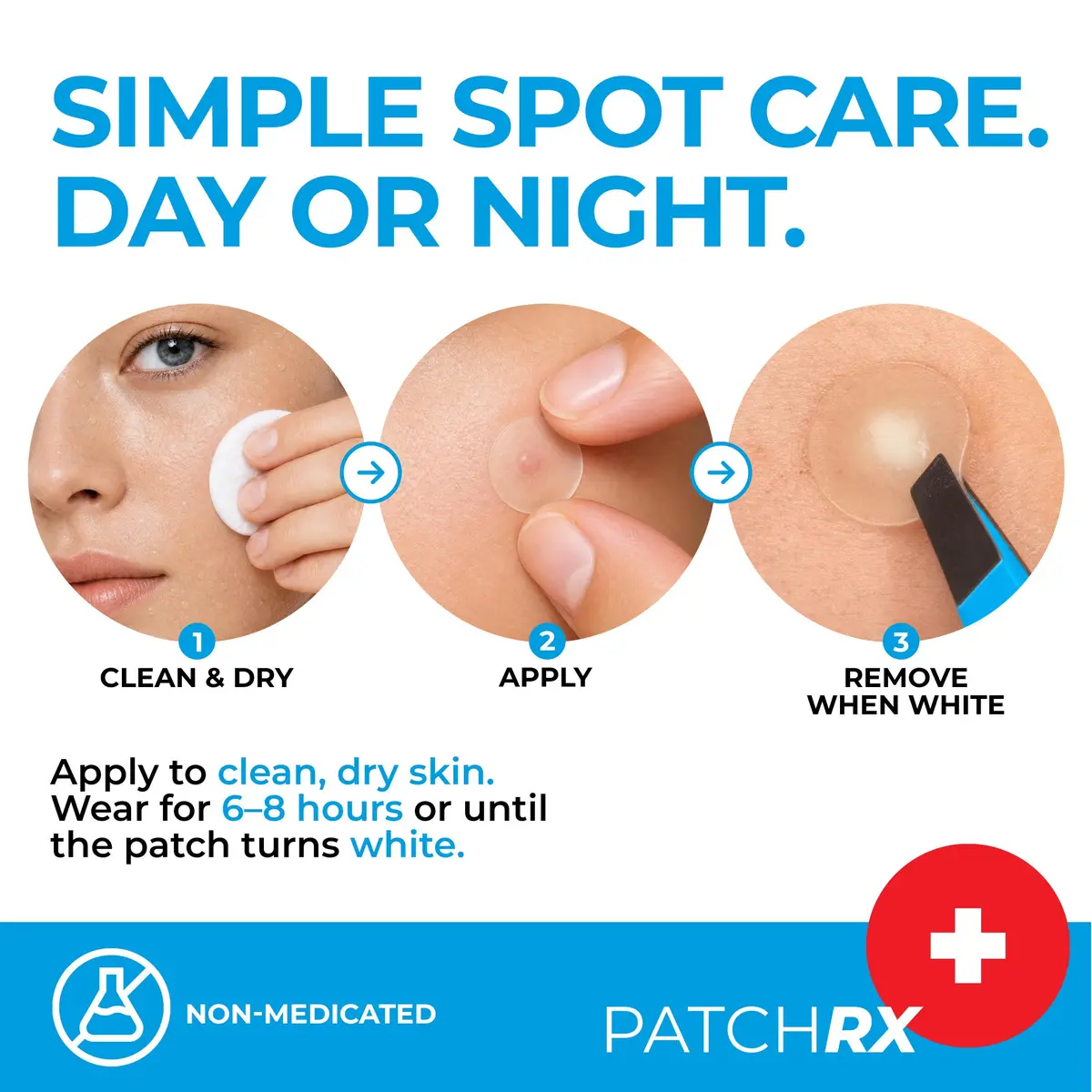 PatchRx Pimple Patches Hydrocolloid with Tea Tree Oil 120 Patches | Fast Acne Spot Relief for Face - view 7