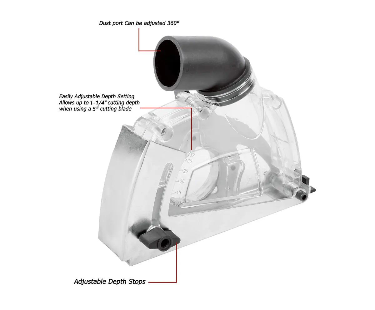 Aidelife Dust Shroud for Angle Grinders 4.5"/5" | Dust Collection & Safety (110-120 chars) - view 2