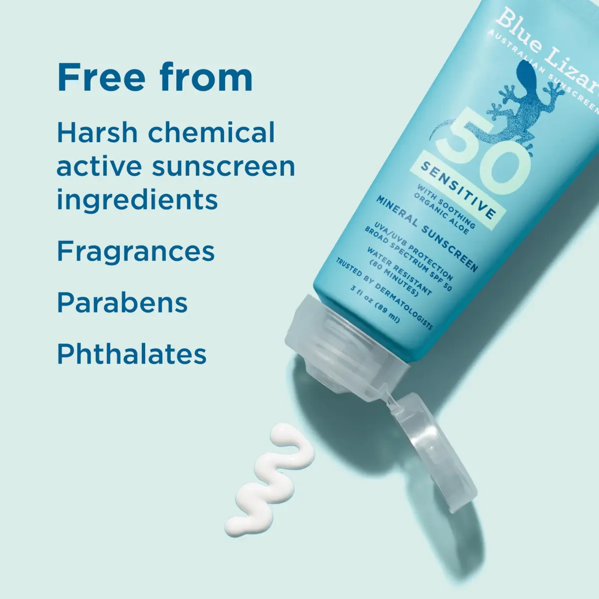 Blue Lizard Sensitive Mineral Sunscreen SPF 50+ 88ml (3 Fl Oz) | Broad Spectrum UVA/UVB Protection - view 6