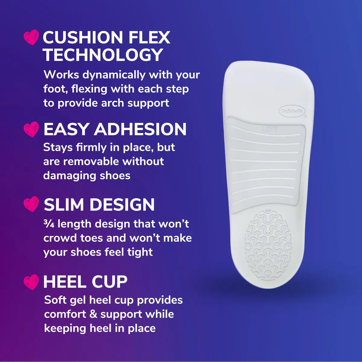Dr. Scholl's Love Your Flats & Sandals 3/4 Length Insoles for Women, Shoe Size 6-10 (1 Pair) | All-Day Comfort with Arch Support - view 5