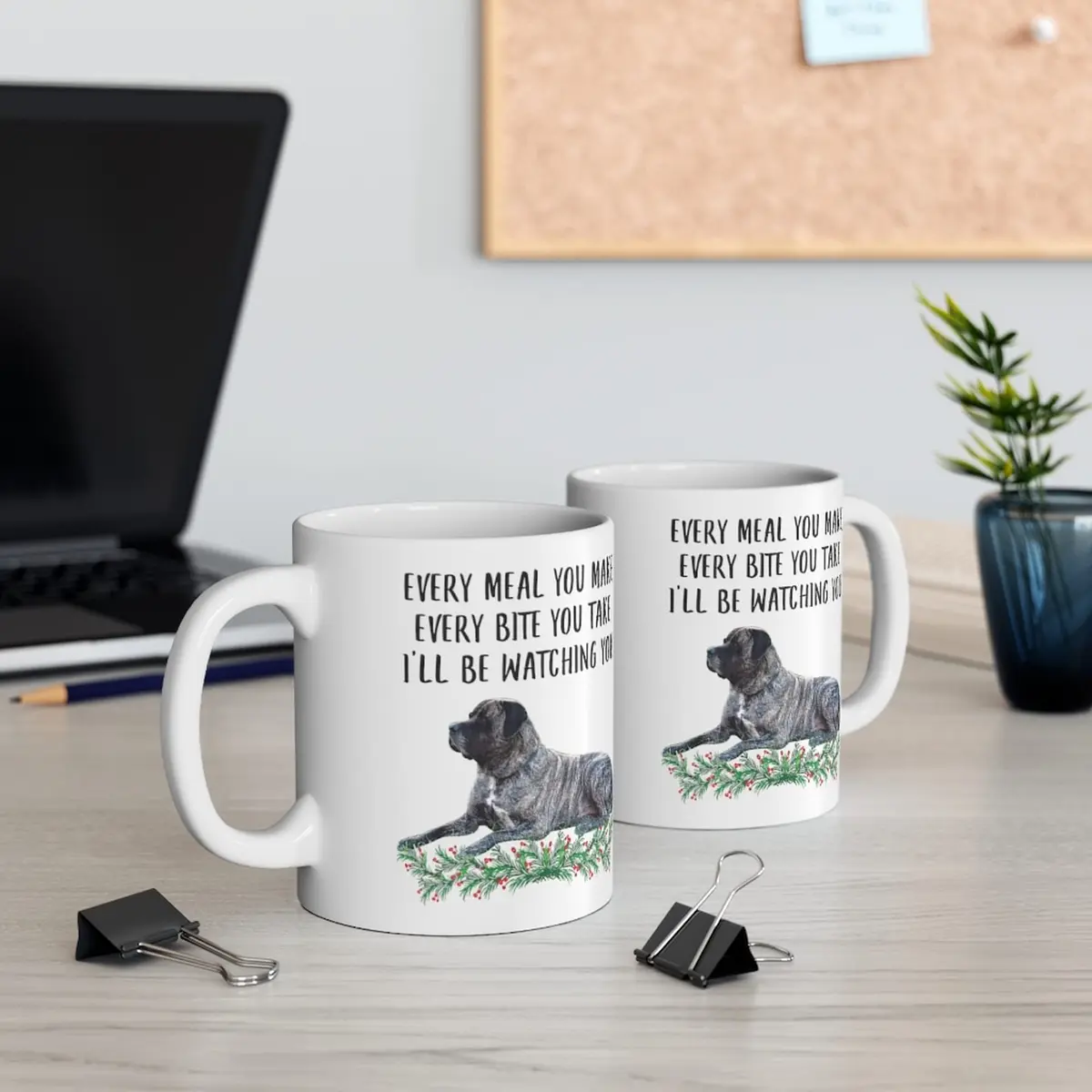 Lovesout English Mastiff Blue Brindle Coffee Mug 312ml (11oz) | Funny Dog Lover Gift for Women - view 5