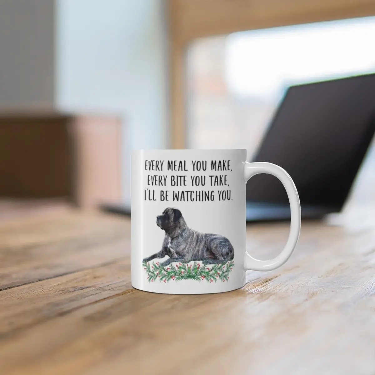 Lovesout English Mastiff Blue Brindle Coffee Mug 312ml (11oz) | Funny Dog Lover Gift for Women - view 6