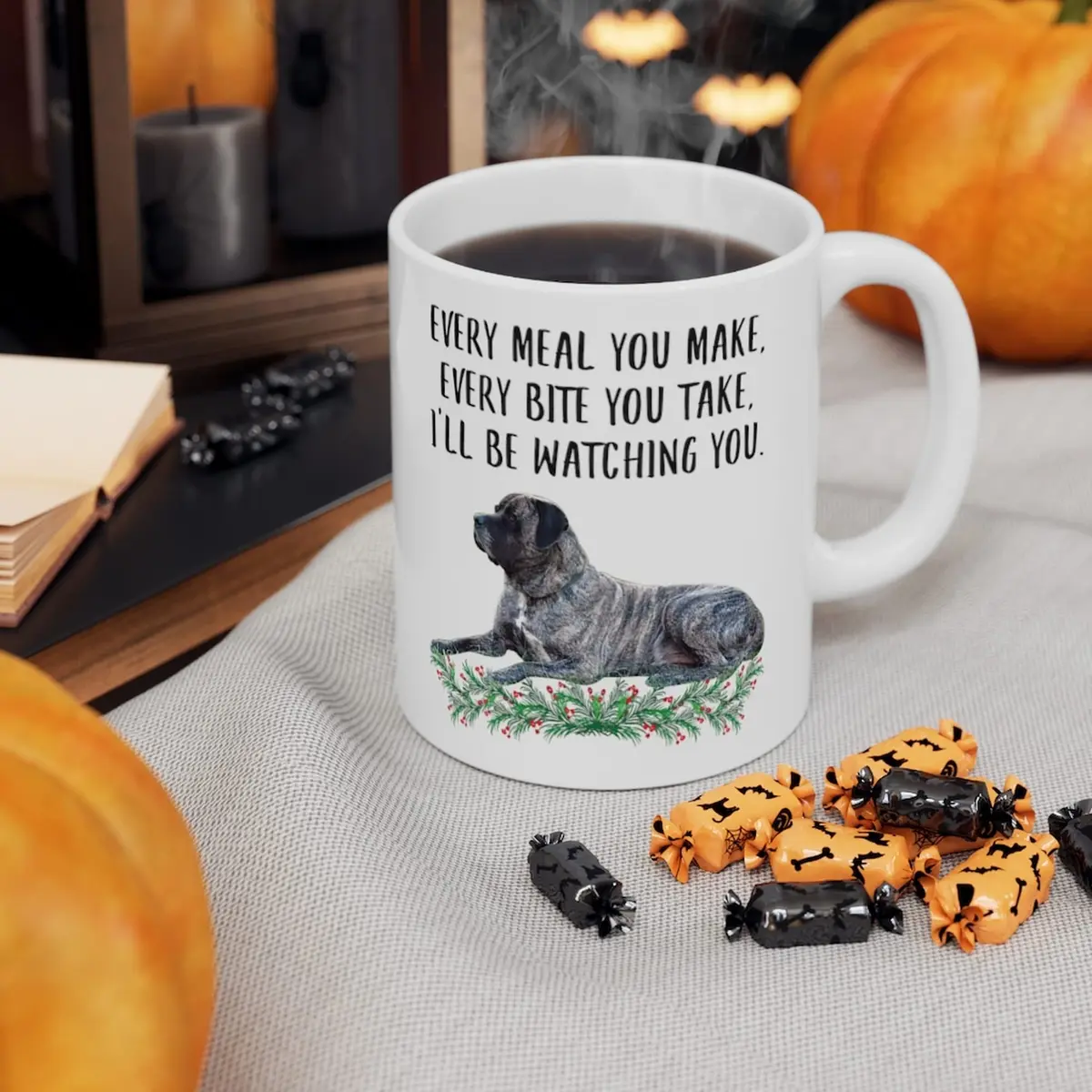 Lovesout English Mastiff Blue Brindle Coffee Mug 312ml (11oz) | Funny Dog Lover Gift for Women - view 7