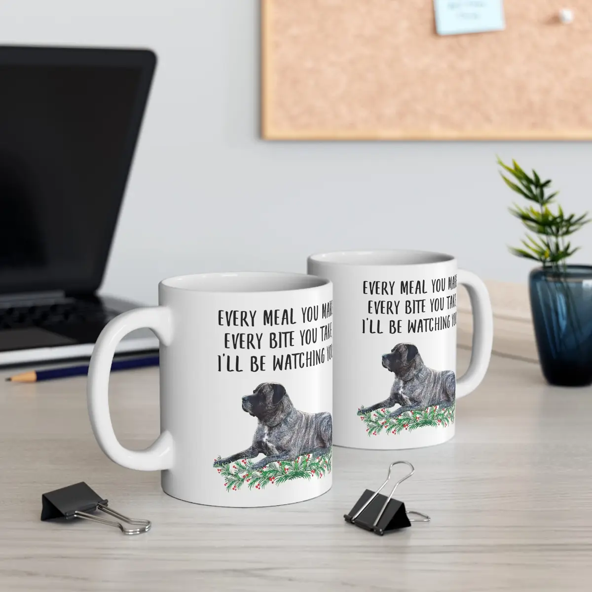 Lovesout English Mastiff Blue Brindle Coffee Mug 312ml (11oz) | Funny Dog Lover Gift for Women - view 9