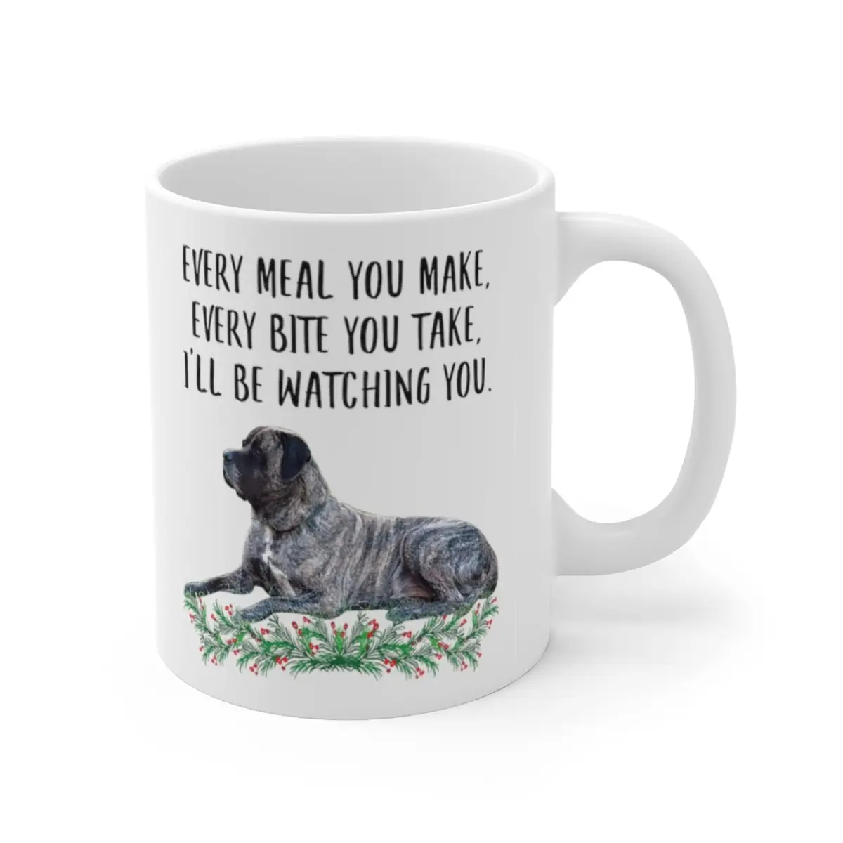 Lovesout English Mastiff Blue Brindle Coffee Mug 312ml (11oz) | Funny Dog Lover Gift for Women - view 3