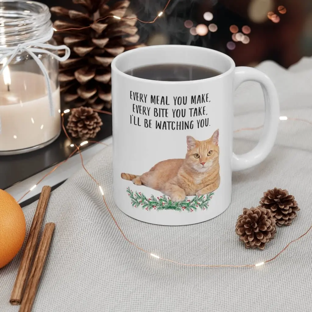 Lovesout Tabby Cat Orange Coffee Mug 325ml (11oz) | Funny Cat Lover Gift for Women - view 6