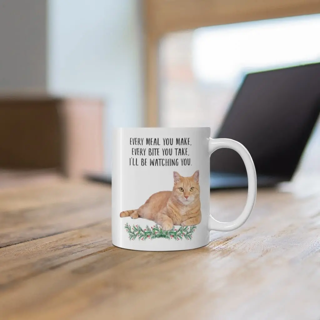 Lovesout Tabby Cat Orange Coffee Mug 325ml (11oz) | Funny Cat Lover Gift for Women - view 7
